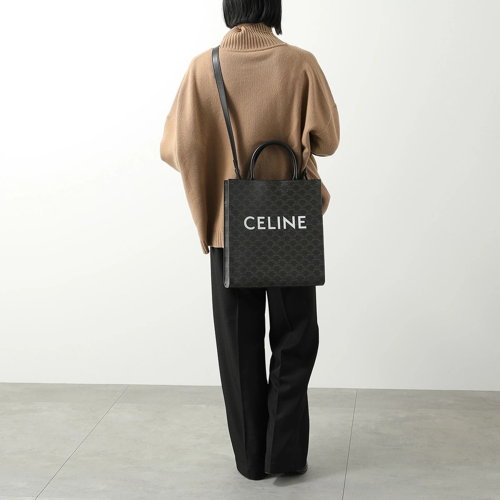 Celine Cabas Vertical Tote Bag Triomphe Shoulder